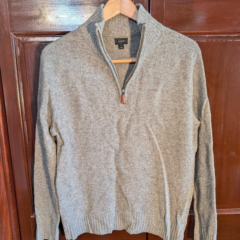 J Crew 1/4 zip wool sweater